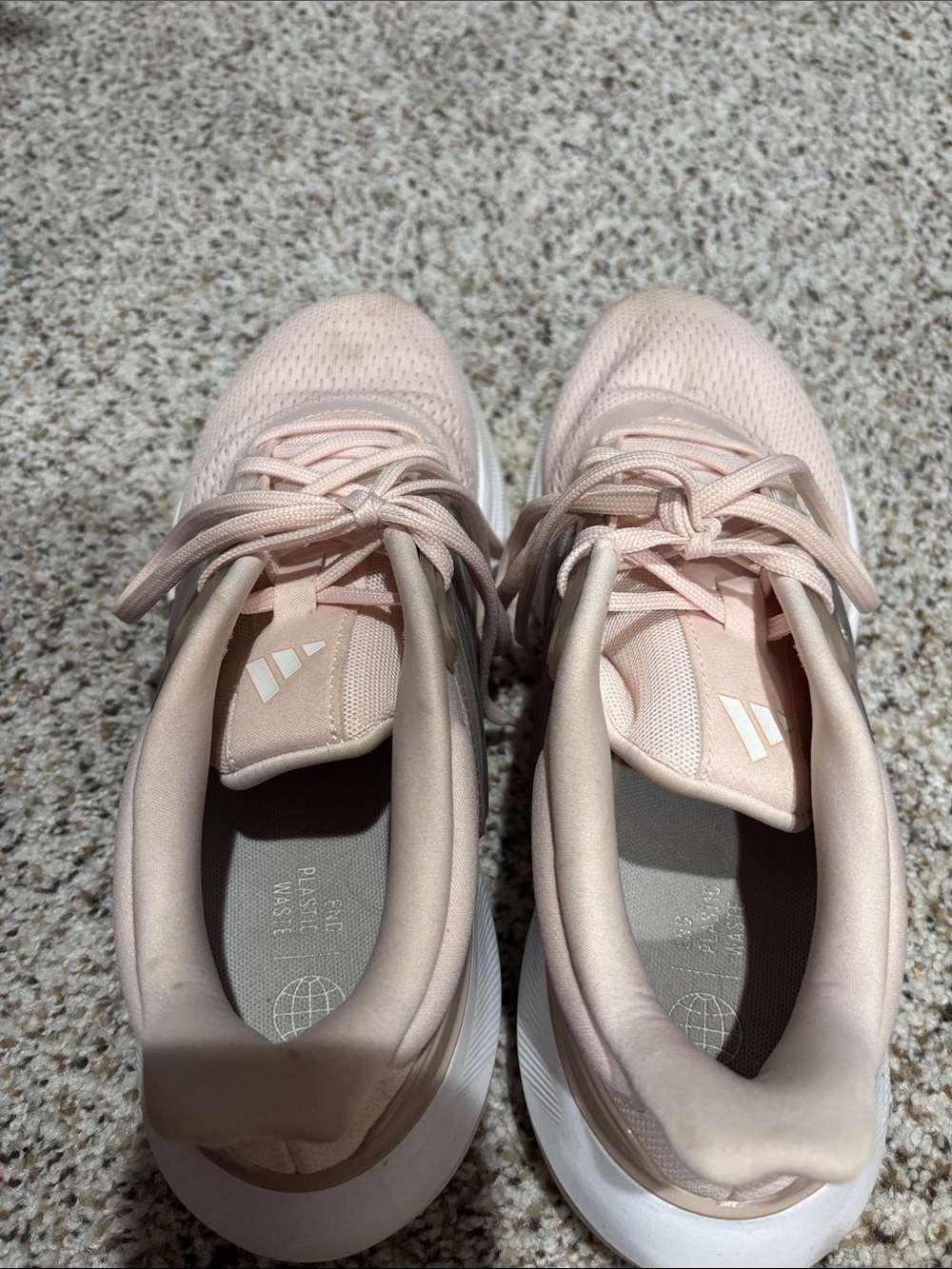 adidas Women's Pale Pink Mesh Running Shoes - Picture 2 of 2